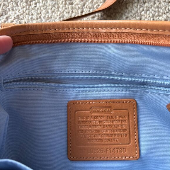 NWT Coach Polka Dot Small Leah Purse - Red, White, Blue Signature Handbag - Picture 7 of 11